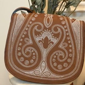 Tory Burch Brown Suede/Leather Crossbody